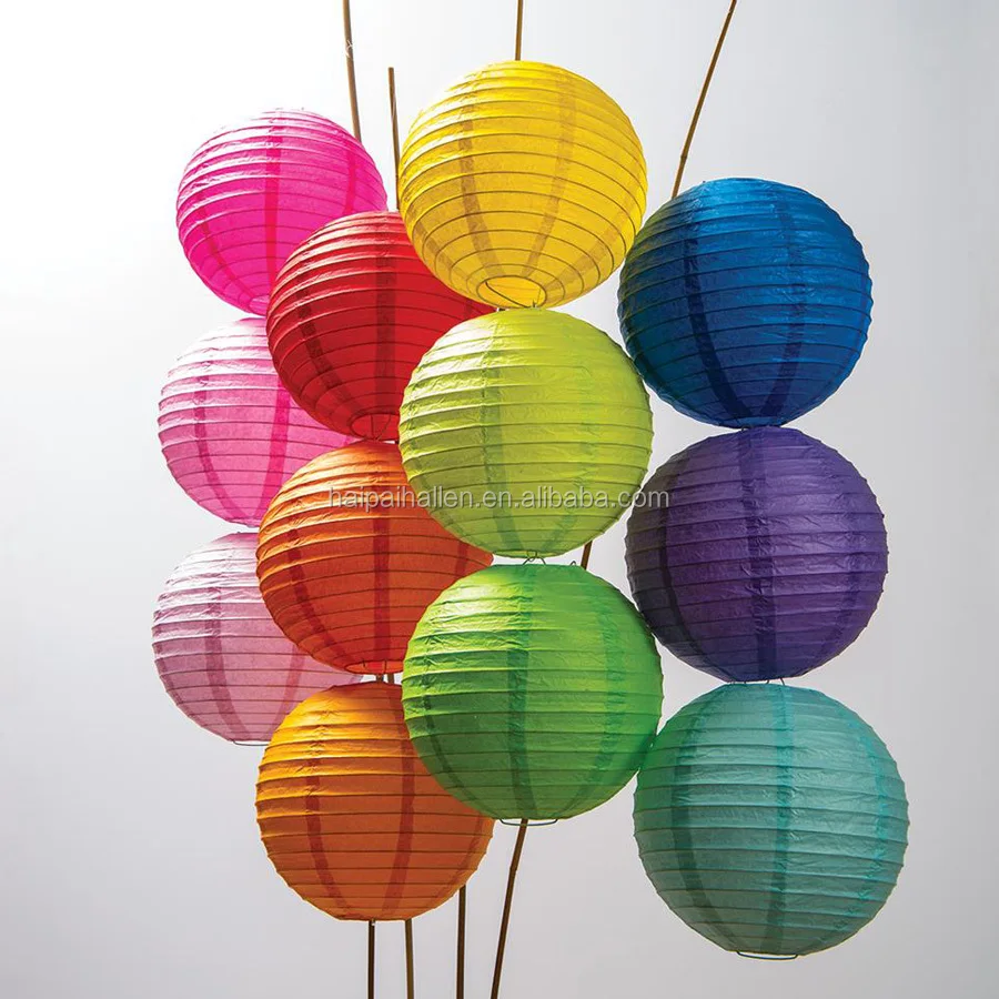 Yellow Cylinder Shape Accordion Paper Lantern Hanging Paper Lantern For