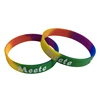 Custom print debossed embossed rubber silicone bracelet with logo print engrave silicone wristband
