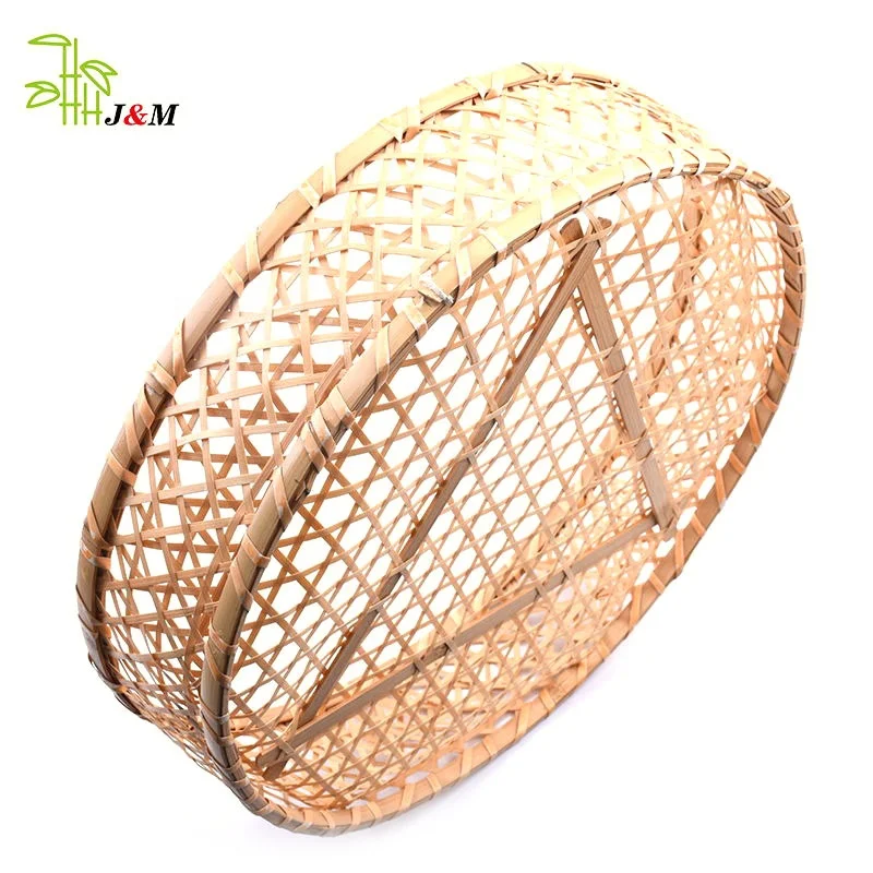 Wholesale Natural Foodsafe Fruit Storage Bamboo Basket,Handmade