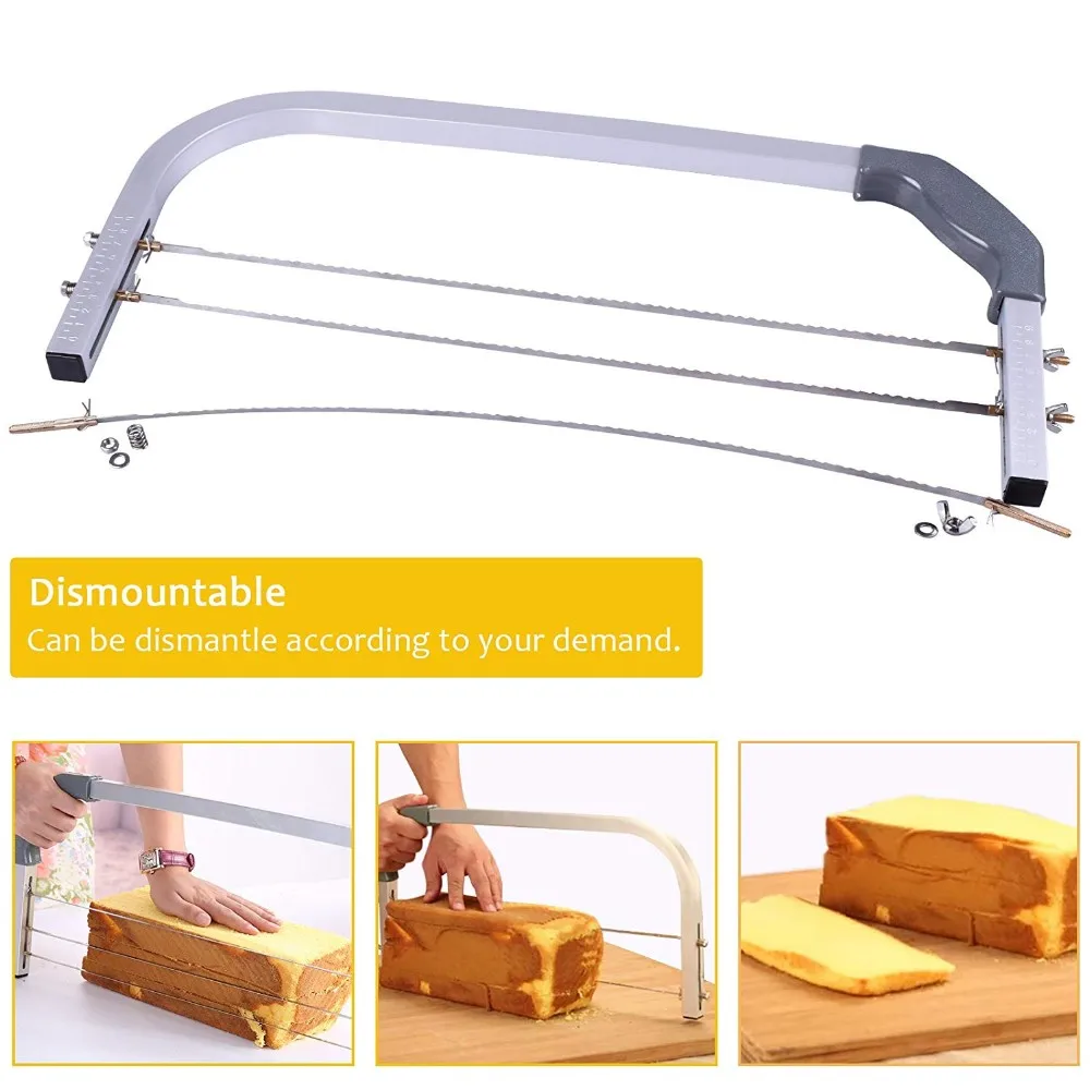 Cake Tools Adjustable Large 3 Blades Interlayer Cake Slicer Leveler