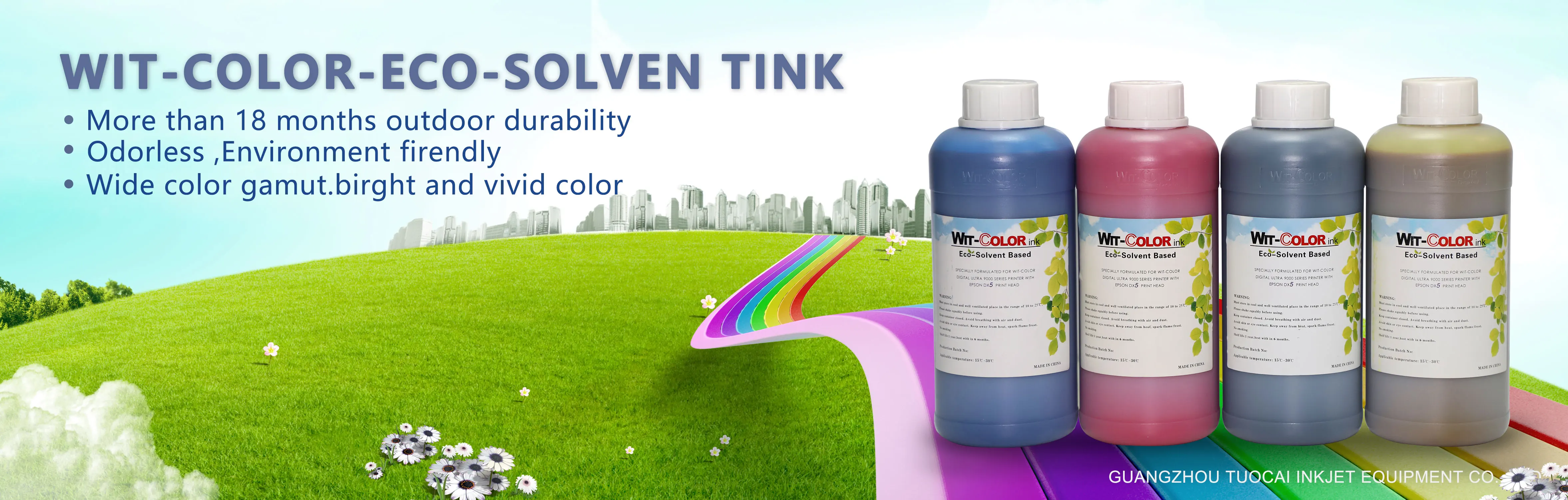 Wit Color Ultra 9000 9200 Printer Universal Eco Solvent Ink For Dx5