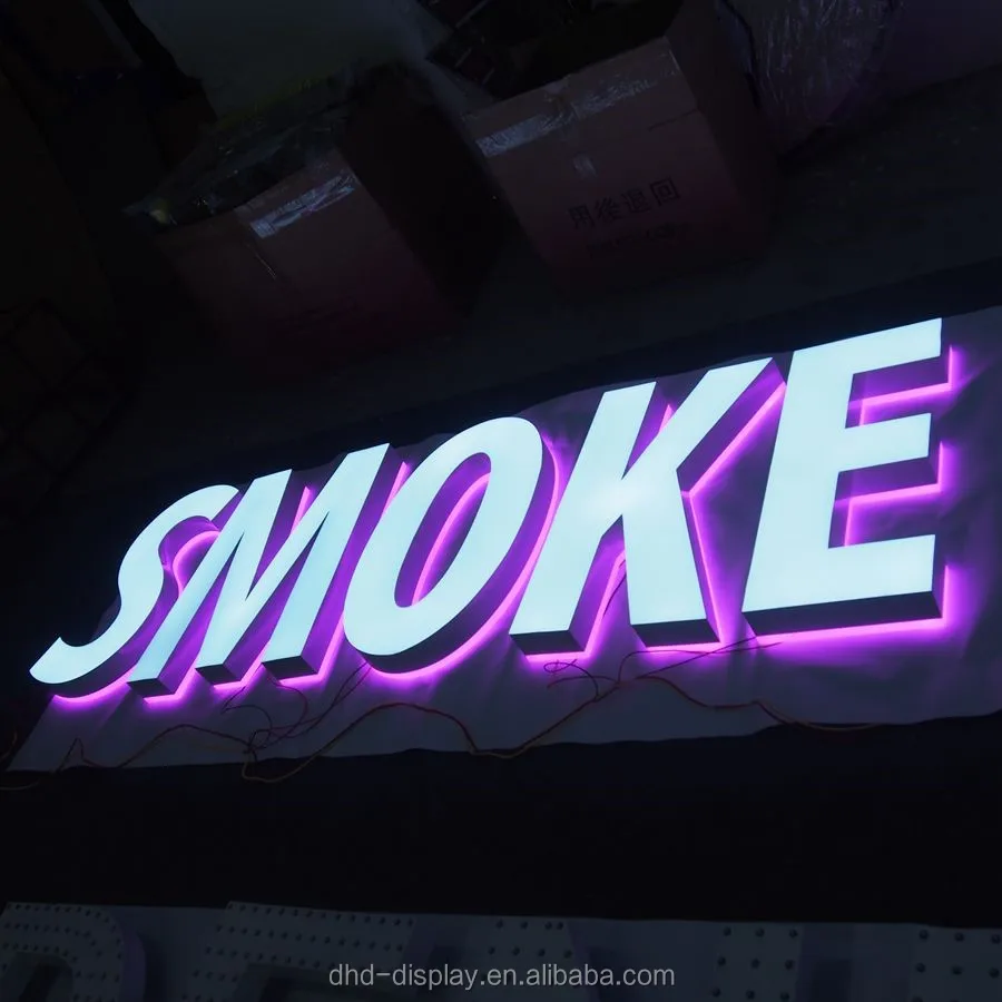 Sign Materials Led Lighting Halo Outdoor Word Rimless Channel Led Lighting Halo Outdoor Word Rimless