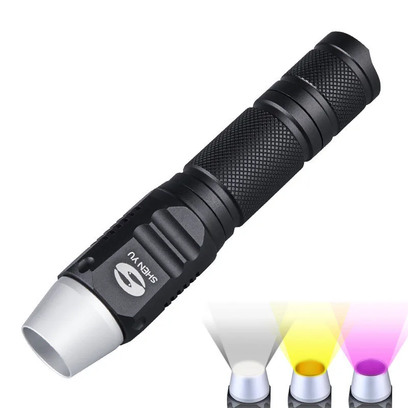 365nm nichia three color uv  led flashlight