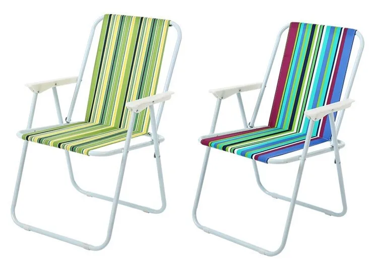 Metal Frame Camp Spring Kids Outdoor Folding Chair Portable Beach