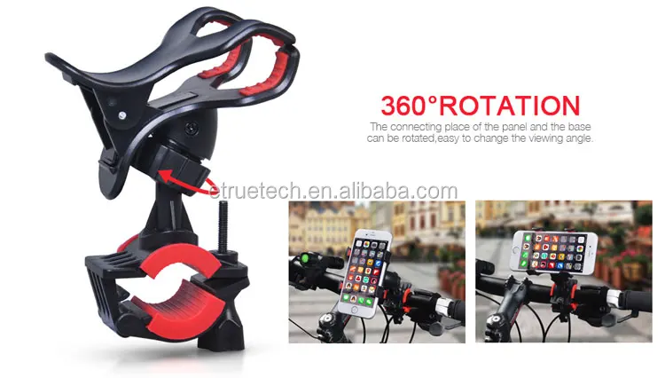 360 Degree Universal ETRUE Bike Bicycle Phone Holder Handlebar Mount Motorcycle Phone Holder For iPhone for Samsung GPS