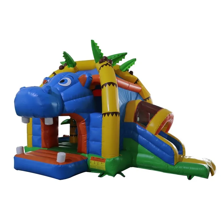 2018 Newest Design Inflatable Hippo Castle Slide,Inflatable Jumping