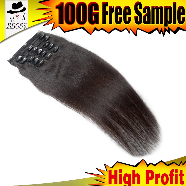 Clip Hair Extension Natural Hair 20 Inch Cheap Remy Human Clip In