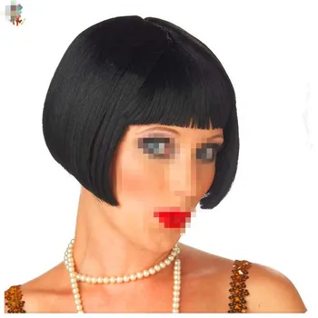 Adult Sexy Roaring 20s Flirty Flapper Party Costume Woman Wigs