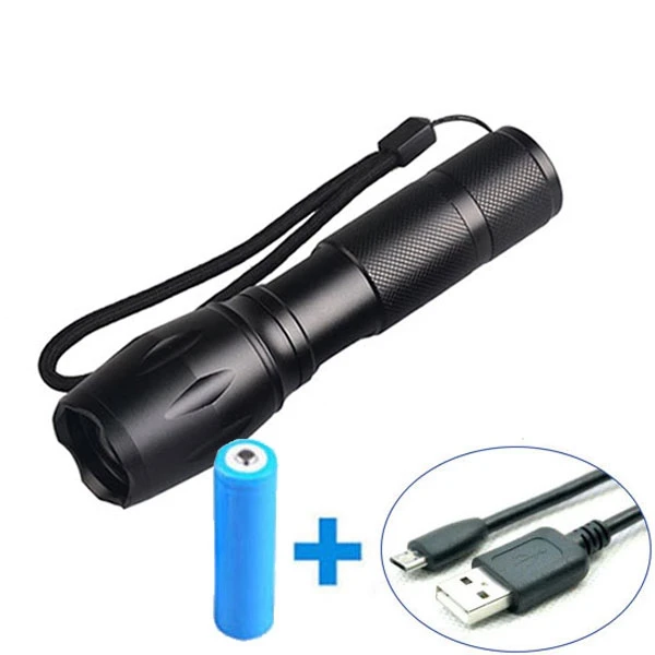 Bike Light USB Rechargeable Emergency Zoomable Led Lamp USB Tactical Flashlight