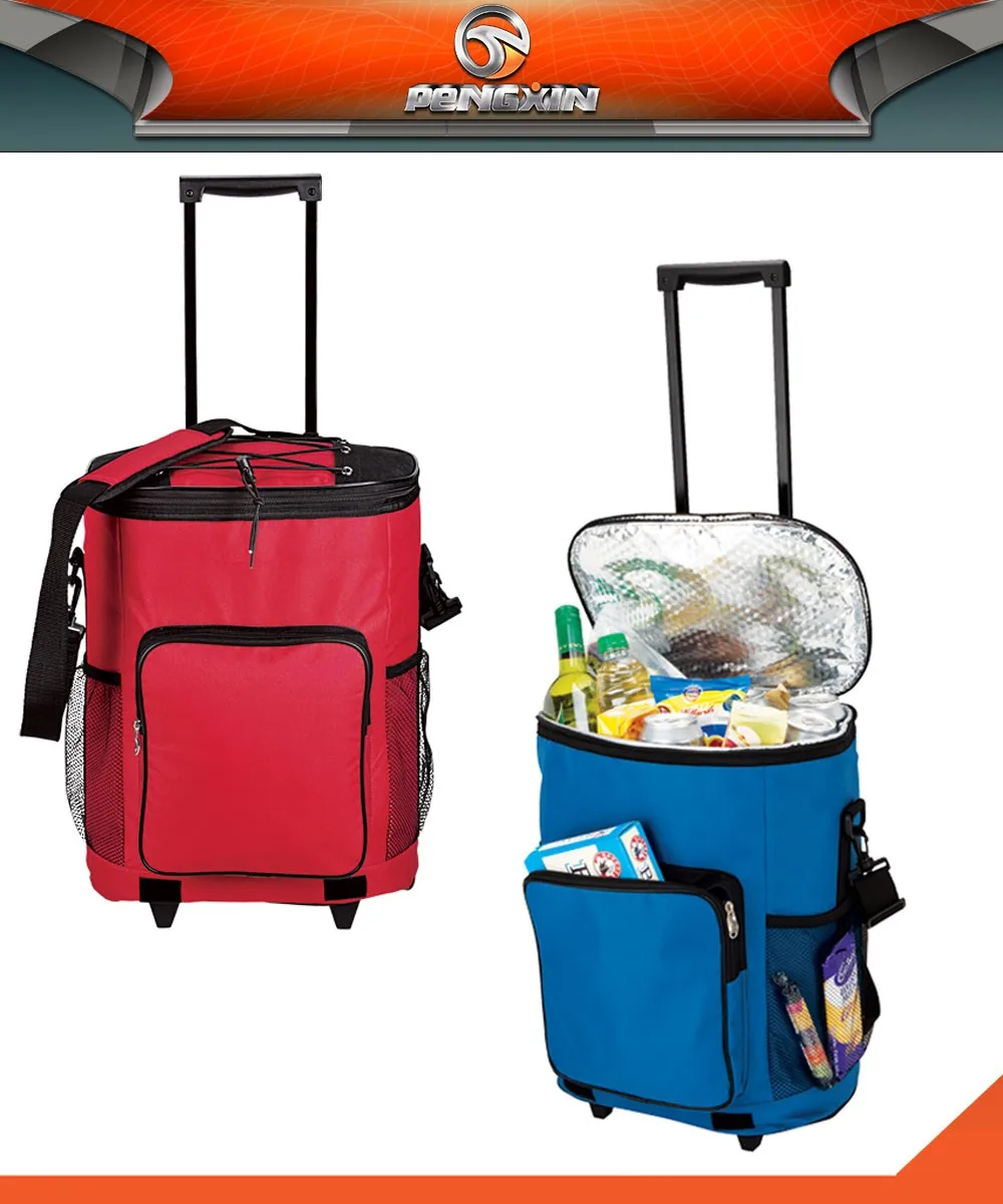 Custom Insulated Trolley Cooler Bag On Wheels Buy Trolley Cooler Bag,Custom Insulated Trolley
