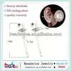 Beadsnice ID 28666 silver cheap earring post studs cabochon Settings 4-prong settings stud earrings
