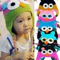 Fashion Lovely Colorful Cute Cartoon Baby Boy Girl Toddler Owls Knit Crochet Handmade Hat Beanie Cap