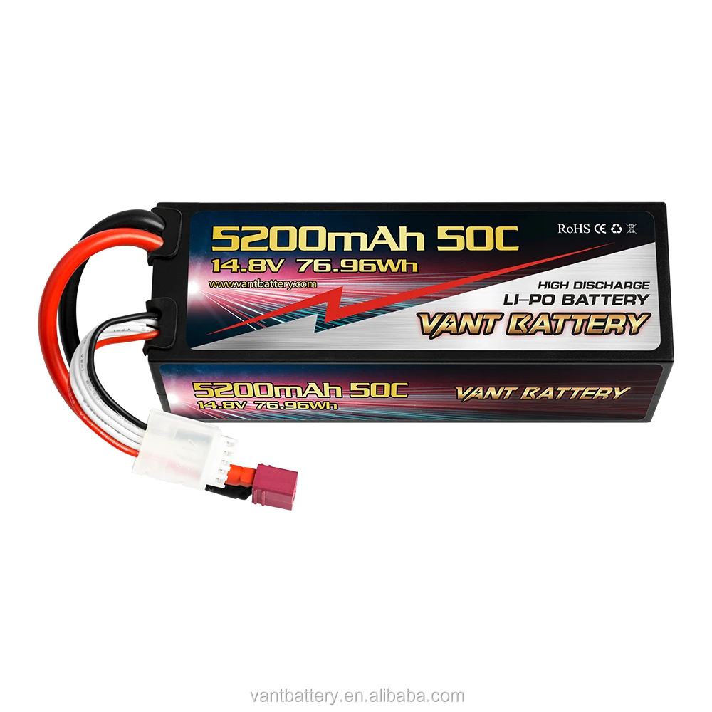 OVONIC 4S Lipo Battery 5200mAh 80C 14.8V With EC5 Connector For Arrma RC Cars
