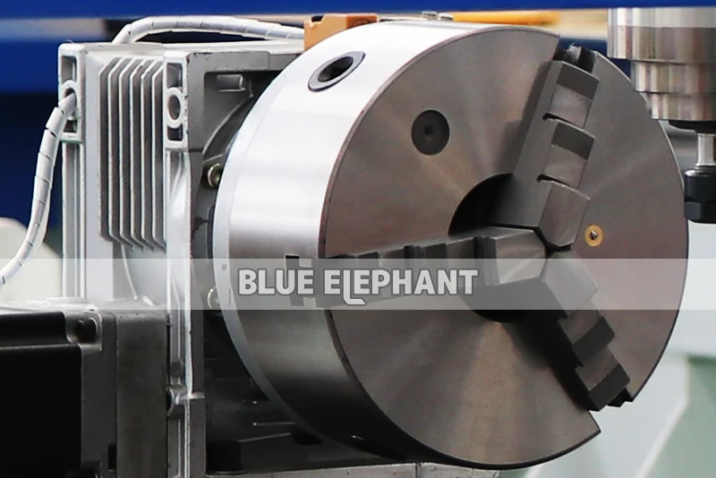 Blue elephant 1325 4 axis cnc router round wood carving machine with CE certified