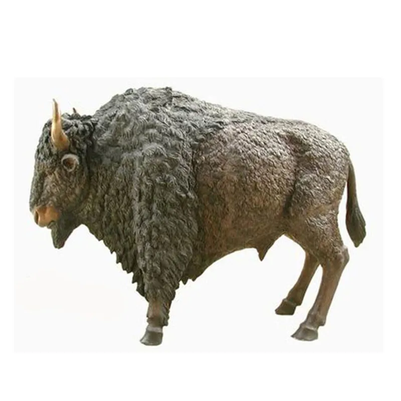 Outdoor Metal Sculpture Life Size Bronze Bison Sculpture Statue Bronze ...