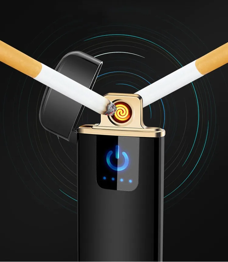 Fingerprint Induction Heating Electric Coil Lighter Rechargeable,Metal