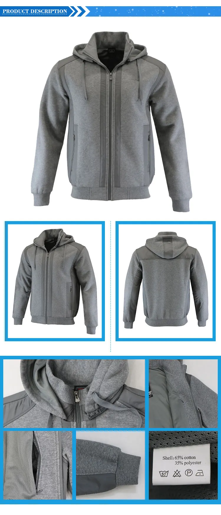 full zip hoodie over face plain