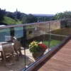 New design u channel glass railing use tempered glass use for staircase/balcony
