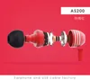 In ear wired novelty earphones for ipod metal earphone with stereo bass