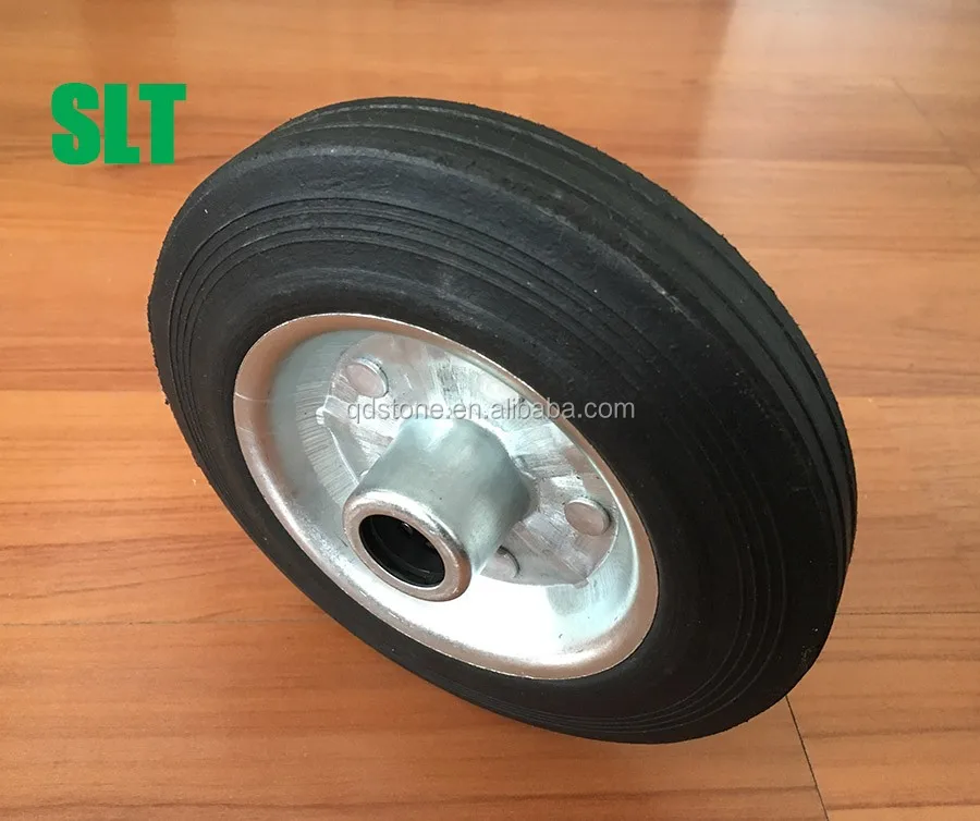 4 Inch Solid Rubber Wheels For Heavy Duty Cart Small Caster Wheel ...