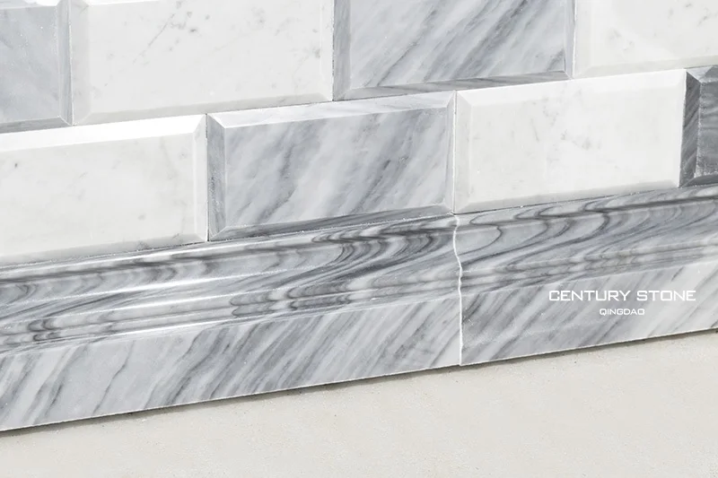 Bianco-baldosas De Pared De Metro,Ladrillo Biselado,Gris Milano,Mezcla