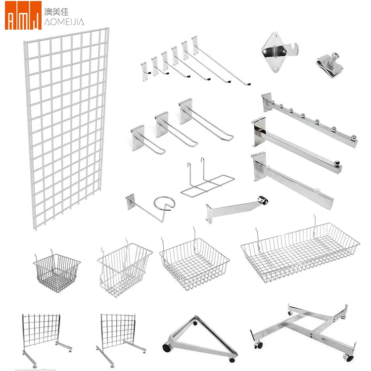 Chrome Finish Wire Gridwall Panel For Shop Fitting Use Buy Gridwall