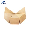 Natural Wood 5pcs Triangle Pieces Wooden Game Building Blocks For Classroom