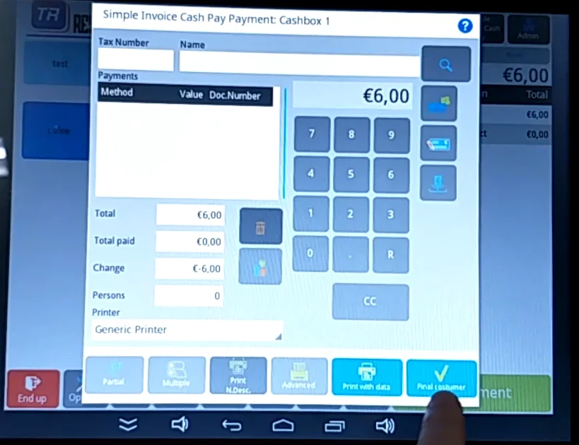 offline android mini touch screen smart qr code thermal printer pos machine
