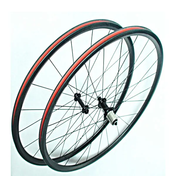 超轻只有 1300g 公路自行车轮对 700c * 25毫米,开口胎轮辋
