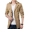 Winter Jacket Coat Mens Turnd Down Collar Slim Fit Trench Coats