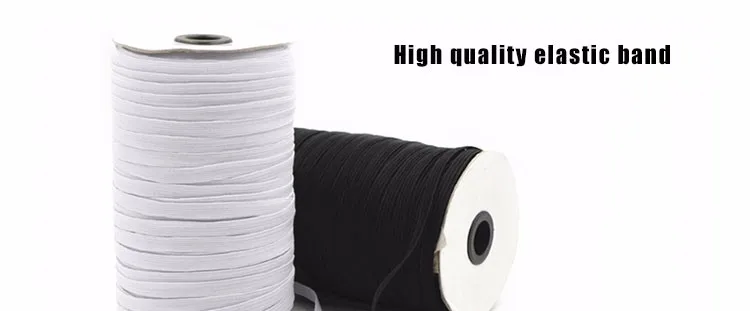 Custom 6mm High Quality Wholesale Elastic Band/white And Black Color ...