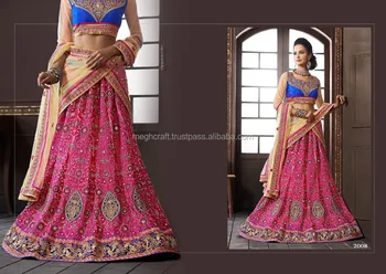 Hot Pink And Blue Combination Lehenga Stani Bridal 2017 Hot Pink And Blue Combination Lehenga Stani Bridal 2017 Indian