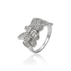 14333 Xuping animal dragonfly indian ladies white gold finger ring,dubai design silver color ring,italian ring design