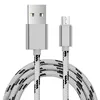 Grey Micro USB Cable Charging Cable with nylon outer