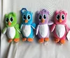 4 color plush owl assorted at 12cm with super soft velboa material