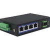 Networking Outdoor IP40 surveillance camera unmanaged full gigabit 1SFP Fiber 4 port 100/1000Base-T poe meida converter switch