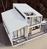 Luxury prefabricated 360 degree rotation light steel frame holiday houses and villas