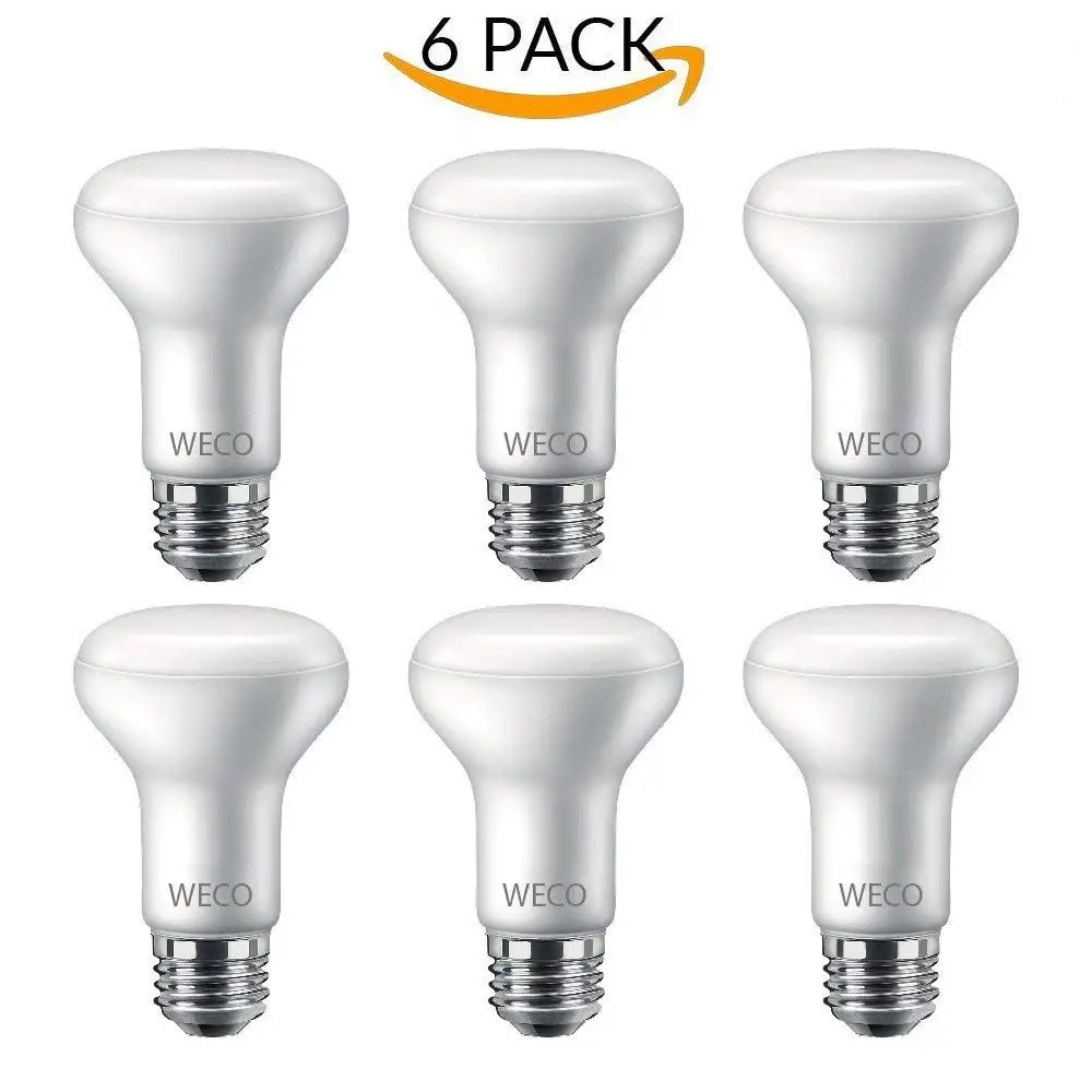 BR20 LED Dimmable Bulb 7 WATT (50W Equivalent) 550 Lumens, E26 Base, Frosted (2700K - Soft White, 6 Pack)