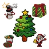 Removable Christmas Children Cute Fabric Embroidery Stickers For Clothing No MOQ, Custom Cloth Embroidered Patches Stick On