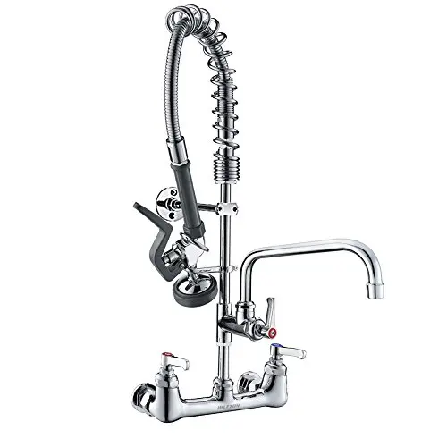 Wall Mount Faucet Sprayer Find Get Quotations Imlezon Commercial Wall Mount Kitchen Sink Faucet Br Constructed Polished Chrome Pre Rinse Device 25