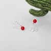 chic style sterling silver pearl earring Christmas tree for gift present