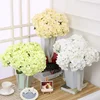 Decorative Flower 6 Heads Artificial Silk Hydrangea for Wedding Party