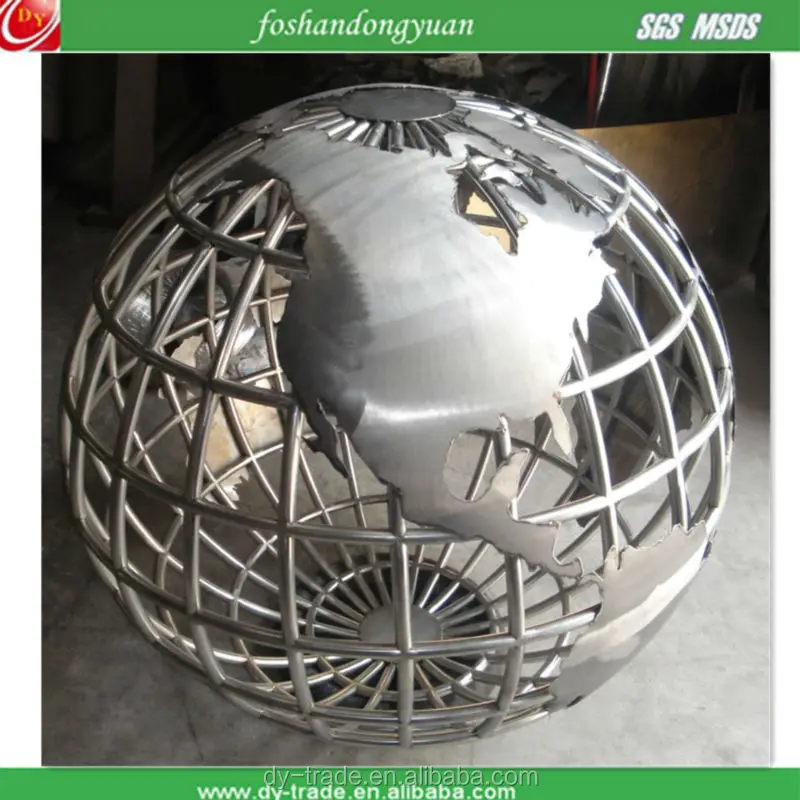 700mm iron hollow sphere sculpture garden ball, painted landscape iron sculpture