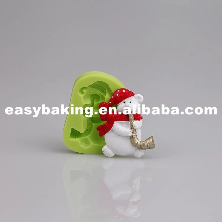 Christmas Snowman Silicone Fondant Molds for cake decorating