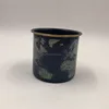 New development process in 2018 custom anodized aluminum tin enamel mug with gold rim