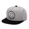 Custom Hemp Two Tone Printed Birm Snapback Cap Rubber Patch Or PVC Logo Hip Hop Baseball Hat Fitted Cap