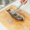 Flash Scaler Stainless Steel Sawtooth Fish Scales Skin Remover for Fast and Easy Fish Scale Removing, Ergonomic Design for Firm