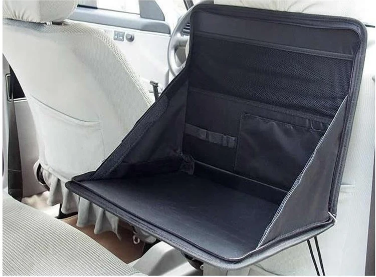 High quality oxford fabric foldable eating food car organizer fold back seat for laptop tablet notebook