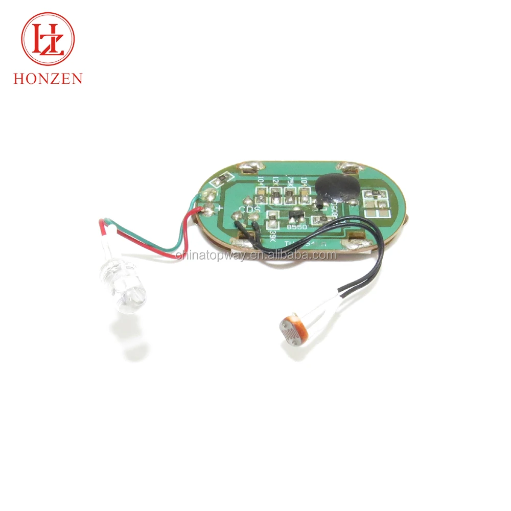 Factory Full Testing Button Cell Battery Operated Blinking Led Flashing Lights Module With Light