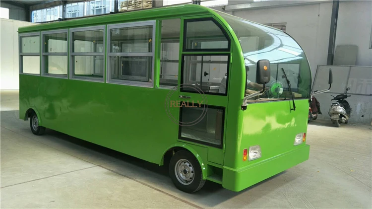 5m food truck electric/non electric food cart big snack vending trailer